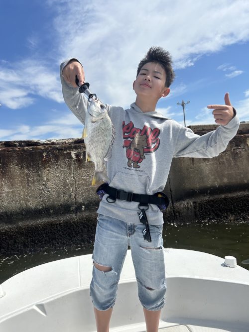 クルーが釣ったキビレ