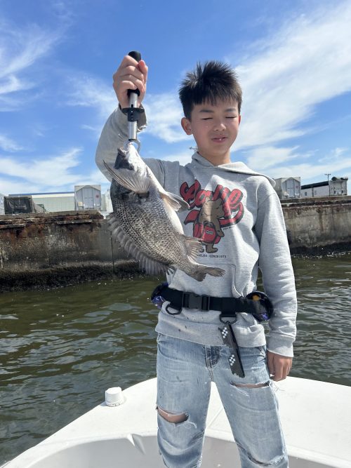 クルーが釣ったキビレ